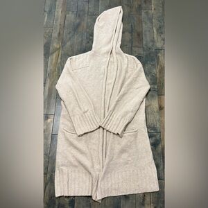 Free People Hooded Open Cardigan Sweater With Pockets Size Medium